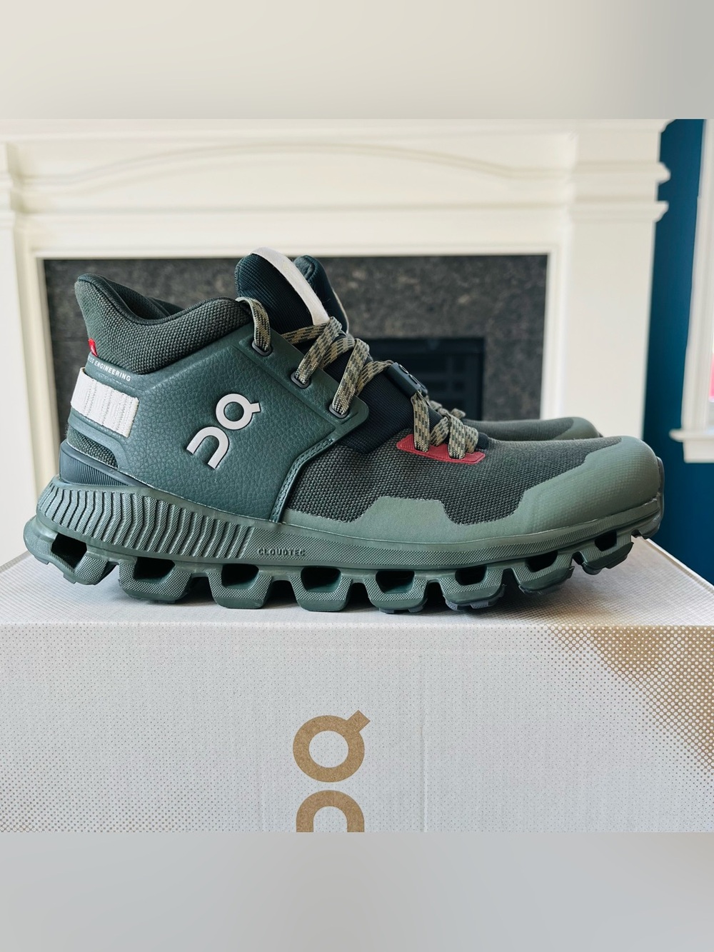Sz 6.5 On Cloud Hi Edge Stone Pine Jungle/Forest Women's Sneakers 28.99099